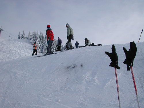 Endlich auch mal auf der Piste